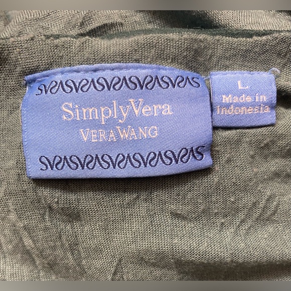 Simply Vera Vera Wang Green Floral Lace Tank L - Picture 4 of 6